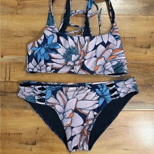 Born Primitive Floral Bikini Set - Blue and Orange